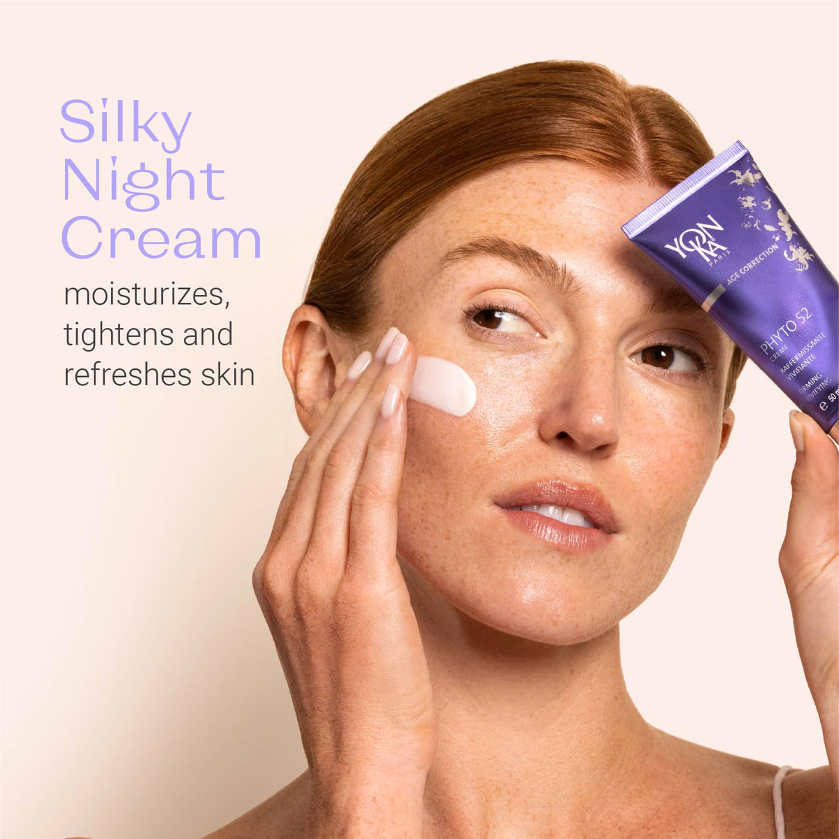 Yonka Phyto 52 applied on hand demonstrating lightweight absorption and hydration