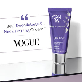 Yonka Phyto 52 beside a 1 oz scale showing true 1.41 oz size and portability