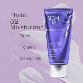 Yonka Phyto 52 cream texture closeup highlighting smooth non-greasy finish