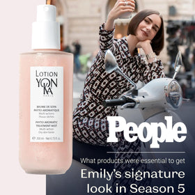 Yonka PS texture mist on skin illustrating lightweight hydration and soothing feel