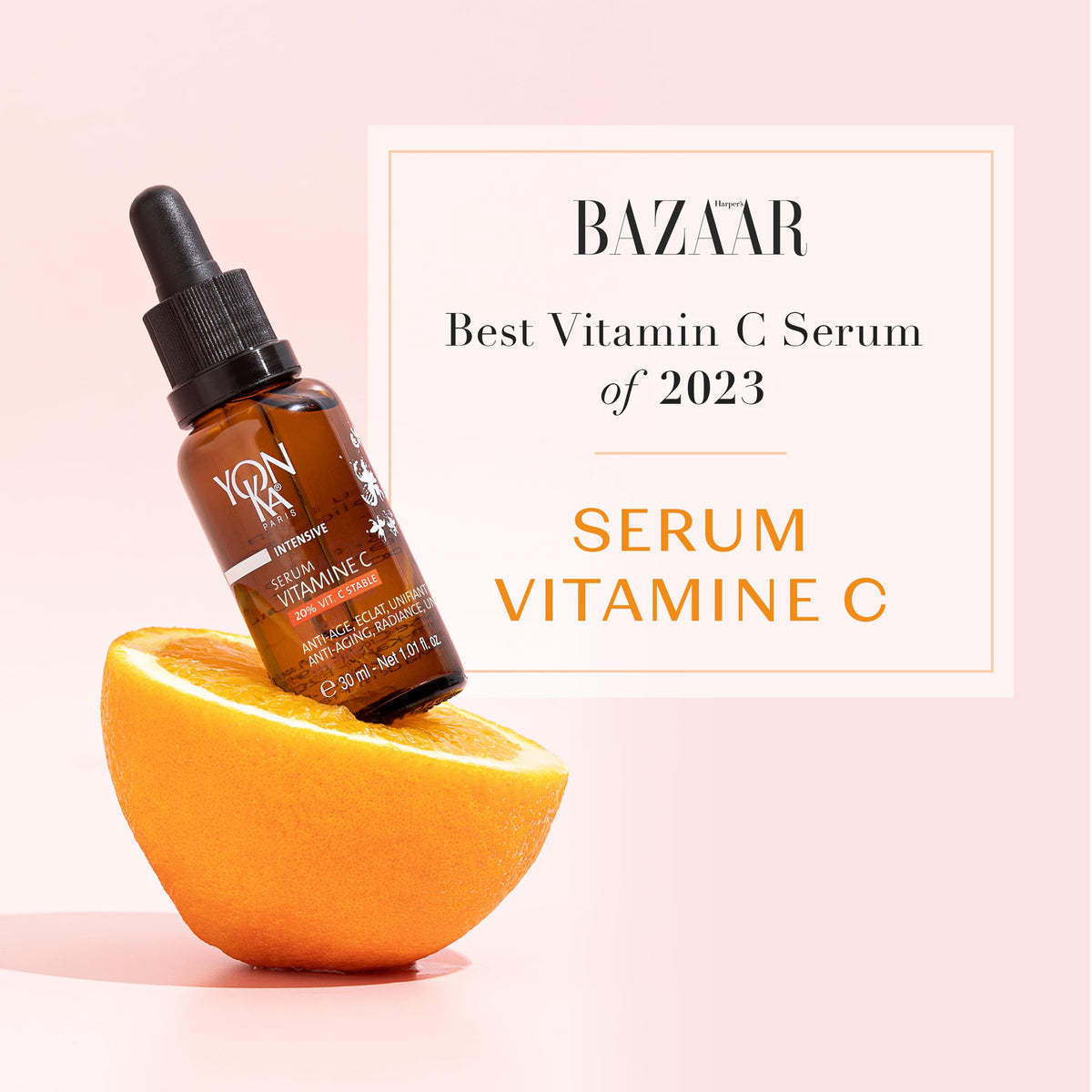 Yonka serum beside sunscreen and moisturizer showing layering compatibility