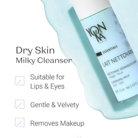 Yonka milky texture close-up illustrating creamy moisturizing feel