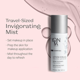Yonka label detail highlighting Quintessence plant oils and soothing benefit