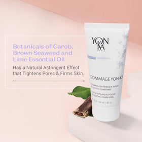 Yonka tube beside botanical extracts highlighting natural-origin ingredient benefits