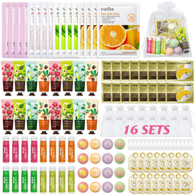 Yopela front box layout showing all 128 spa kit items and neat presentation