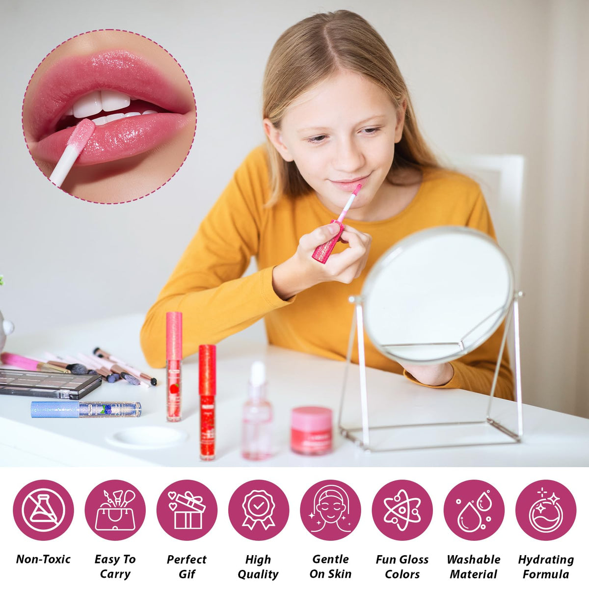 Yopela on hand scale displaying compact tube size and portability benefit