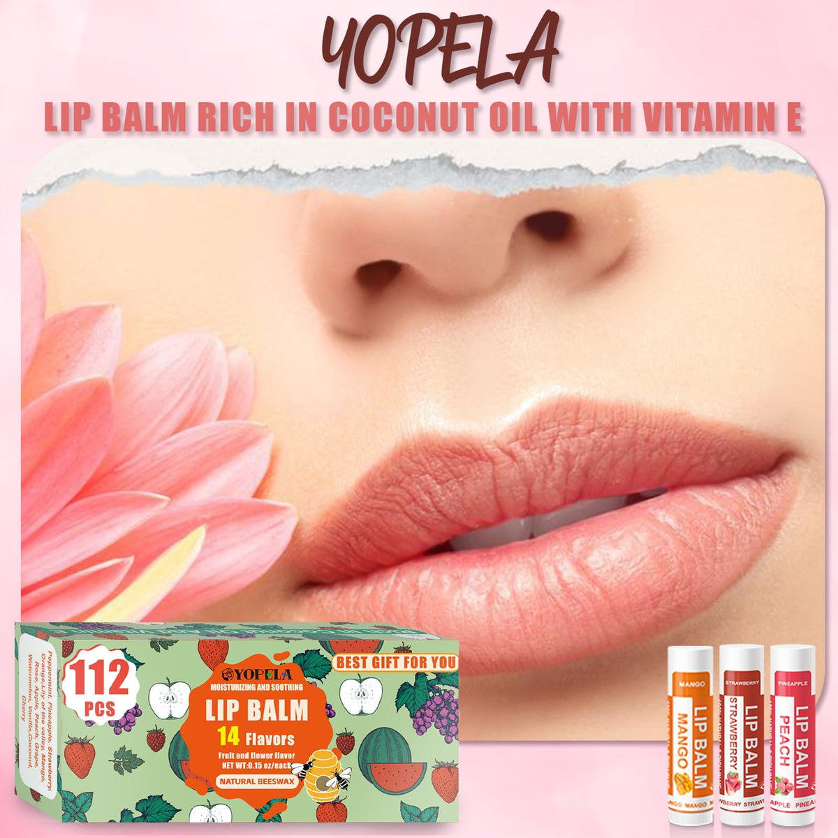 Yopela single tube close-up showing smooth balm surface for easy application