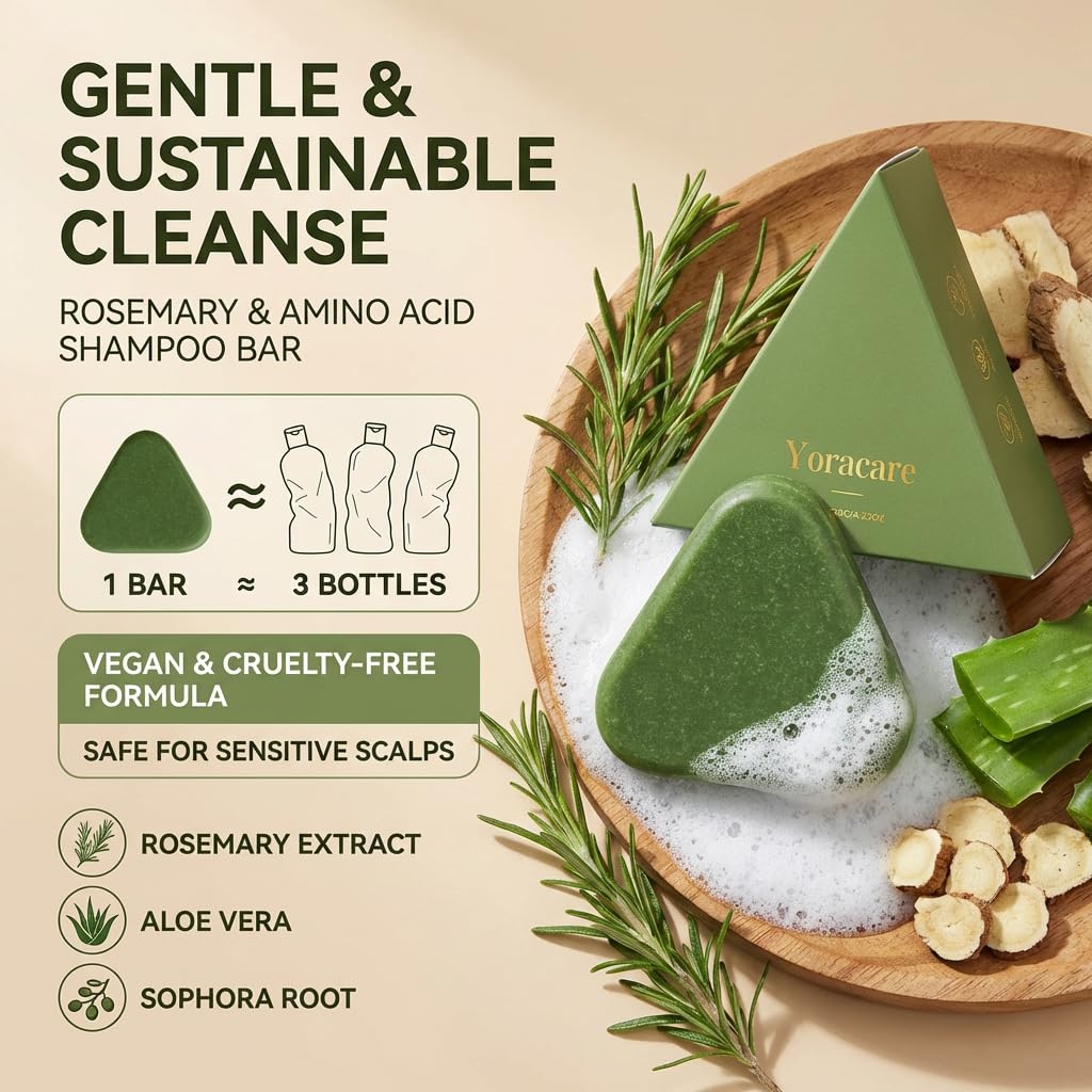 yoracare rich lather on hand for effective dandruff removal