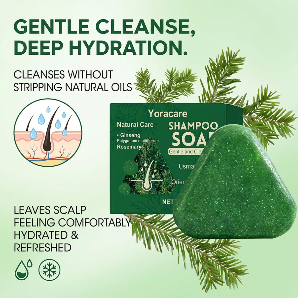 yoracare lather in shower use showing rich foam and effective cleansing