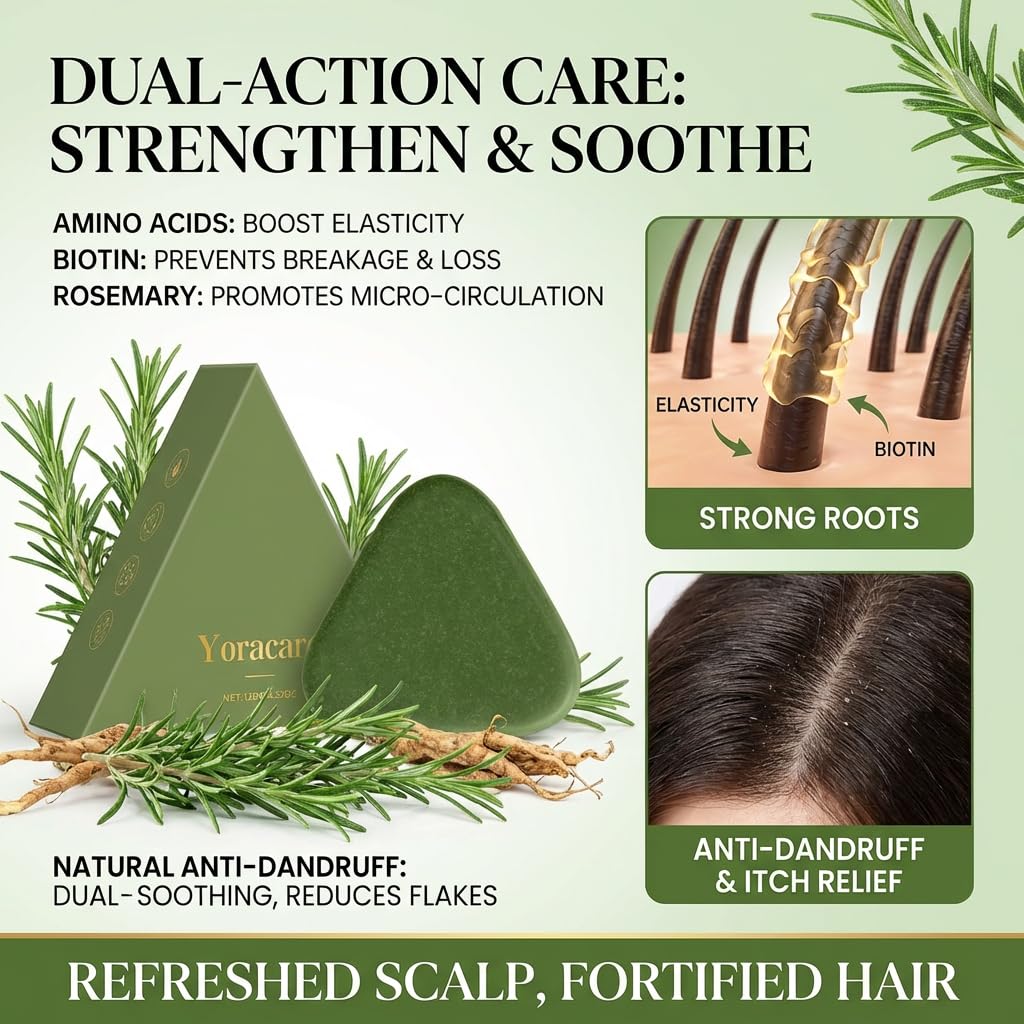 yoracare lather on wet hair showing effective gentle cleansing action