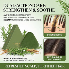 yoracare lather on wet hair showing effective gentle cleansing action