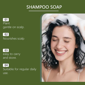 Generic Yoracarekorean bar creating lather on wet hair showing easy application