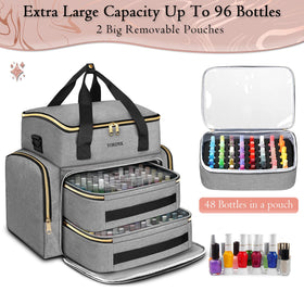 YOREPEK close-up of removable 48-slot pouch showing secure bottle placement
