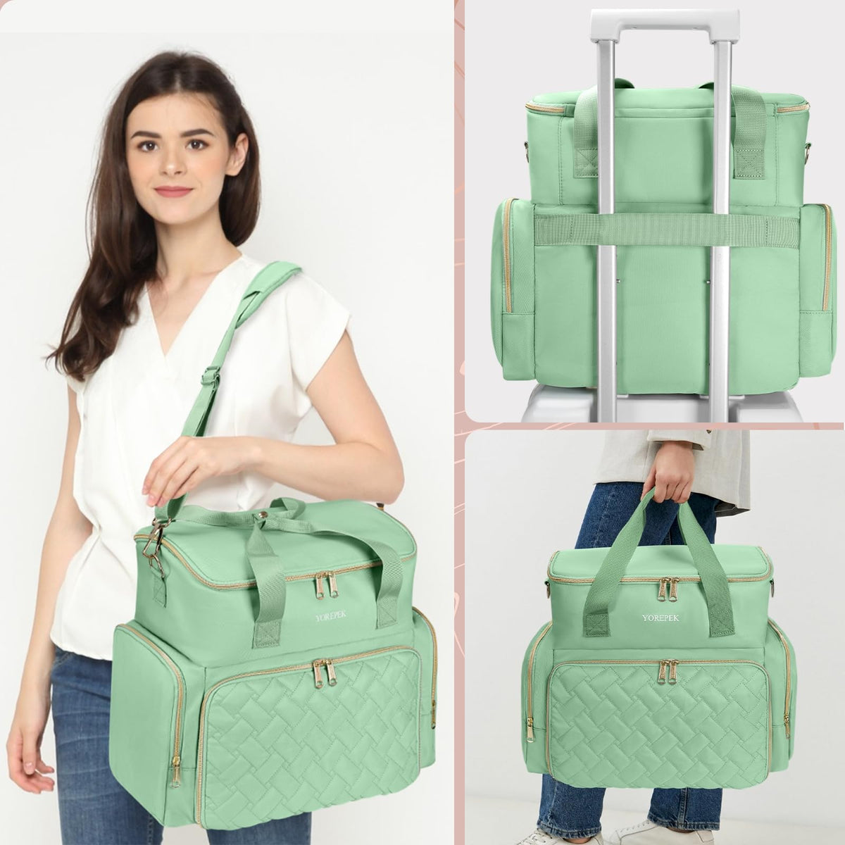 YOREPEK carrying options shoulder strap and handles for comfortable travel benefit
