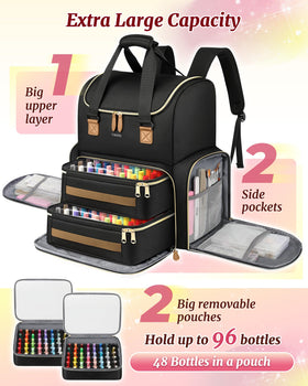 YOREPEK removable foam pouch with nail polish bottles for safe transport benefit