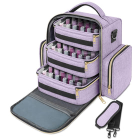 YOREPEK front view showing three removable pouches and neat storage benefit