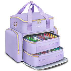YOREPEK front packaging view purple bag showing capacity and zip closure for easy transport