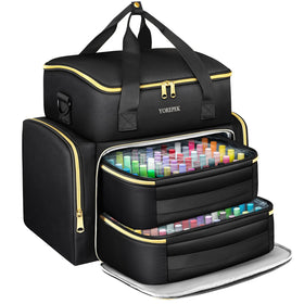 YOREPEK front view closed bag showing compact travel-ready design and organized storage