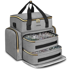 YOREPEK front view full grey case showing organized storage and neat appearance