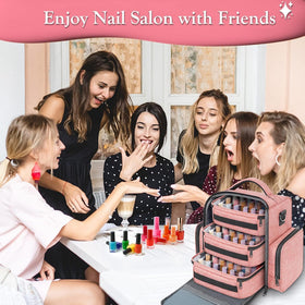 YOREPEK shown in use on a salon table holding polishes and manicure tools for professional work