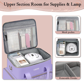 YOREPEK lifestyle salon setup with bag in use for professional mobile nail services