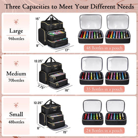 YOREPEK two removable pouches with sponge inserts for secure storage