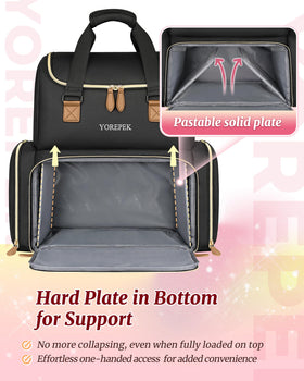 YOREPEK side pockets holding brushes and files for organized tools benefit