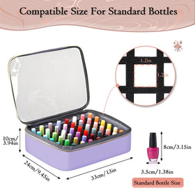 YOREPEK sponge slot close-up showing cushioned protection for each nail polish bottle