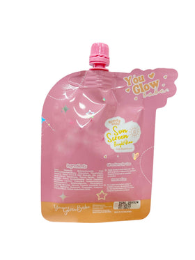 You Glow Babe texture close-up demonstrating lightweight spreadable sunscreen