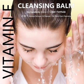YOUFE removing waterproof mascara in a makeup removal demo
