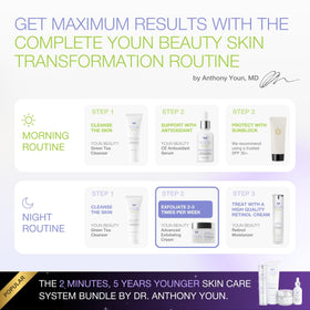 YOUN Beauty back label showing instructions and ingredient clarity