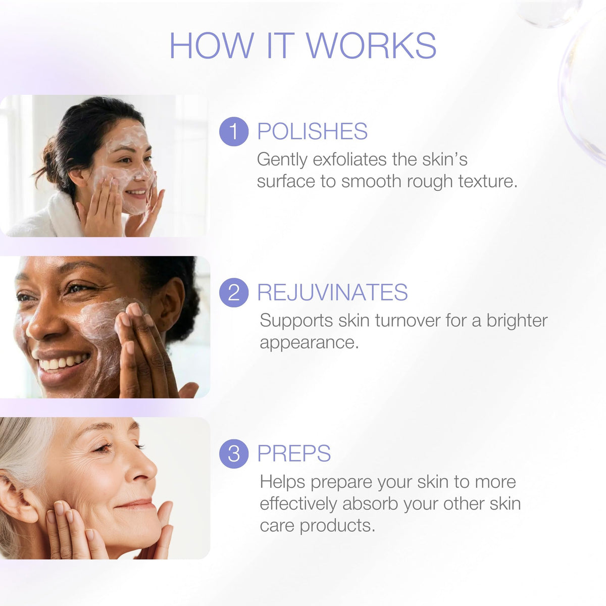 YOUN Beauty creamy texture close-up with moisturizing benefit