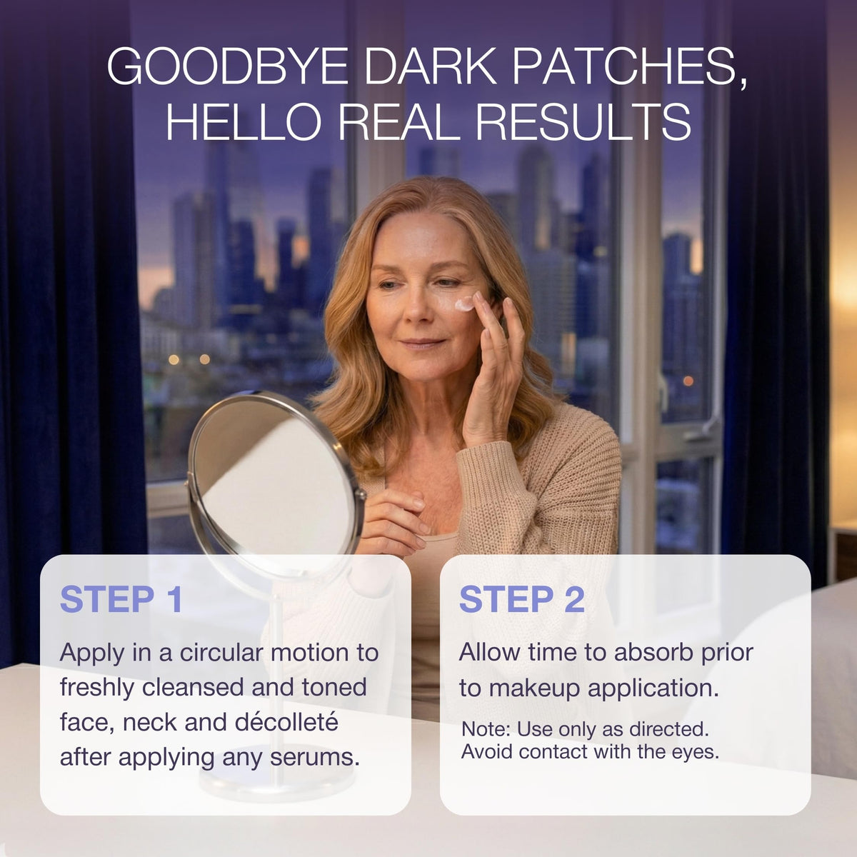 YOUN Beauty label closeup reading key actives and safety highlights for reassurance