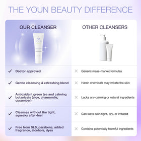 YOUN Beauty on bathroom shelf in lifestyle scene suggesting daily routine