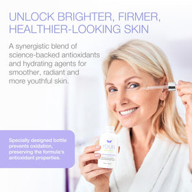 YOUN Beauty opaque glass packaging detail preserving serum potency