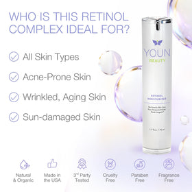 YOUN Beauty dispensing cream on hand to demonstrate lightweight hydration benefits