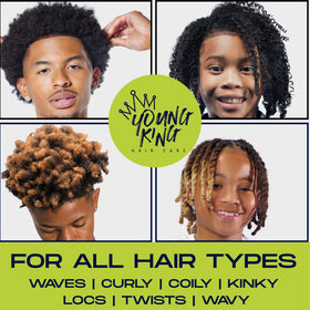 YOUNG KING HAIR CARE label close-up highlighting plant-based ingredients and safety