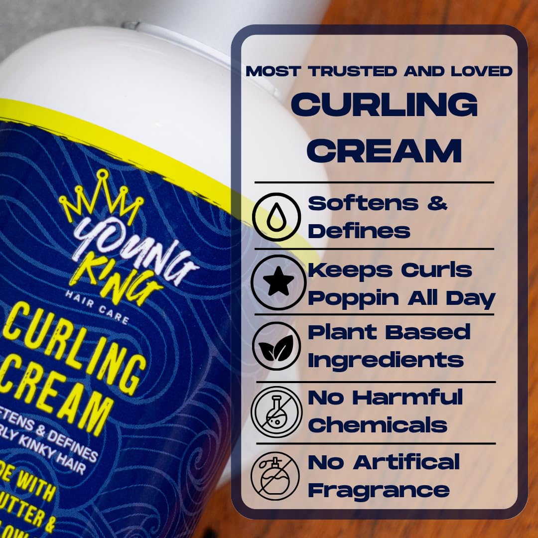 YOUNG KING HAIR CARE cream texture close-up highlighting smooth slip