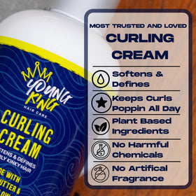 YOUNG KING HAIR CARE cream texture close-up highlighting smooth slip