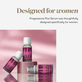 Young Living Progressence Serum dropper releasing oil, highlighting controlled application benefit