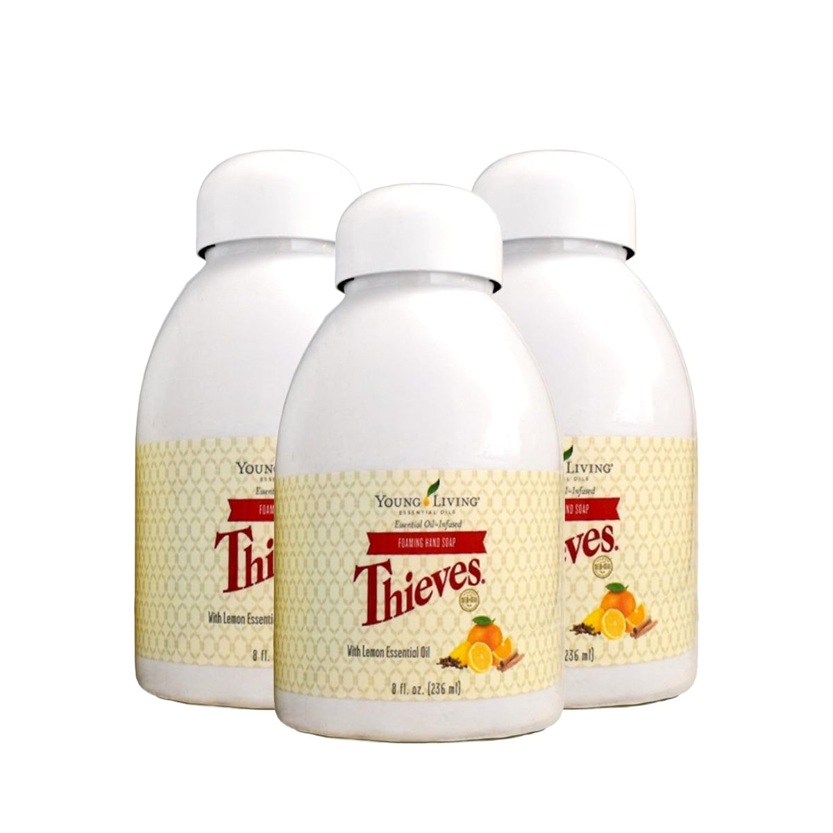 Young Living bottle front view showing label and 3-pack convenience