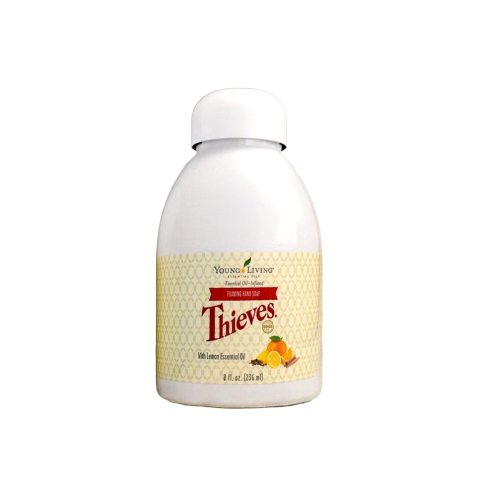 Young Living Thieves front packaging showing bottle and branding for clear identification and benefit