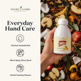 Young Living ingredients label detail highlighting plant-based components