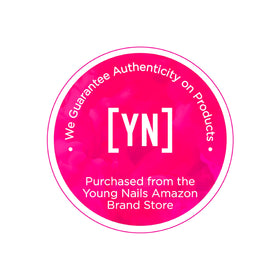 Young Nails finished pink nail extension in lifestyle setting showing natural look
