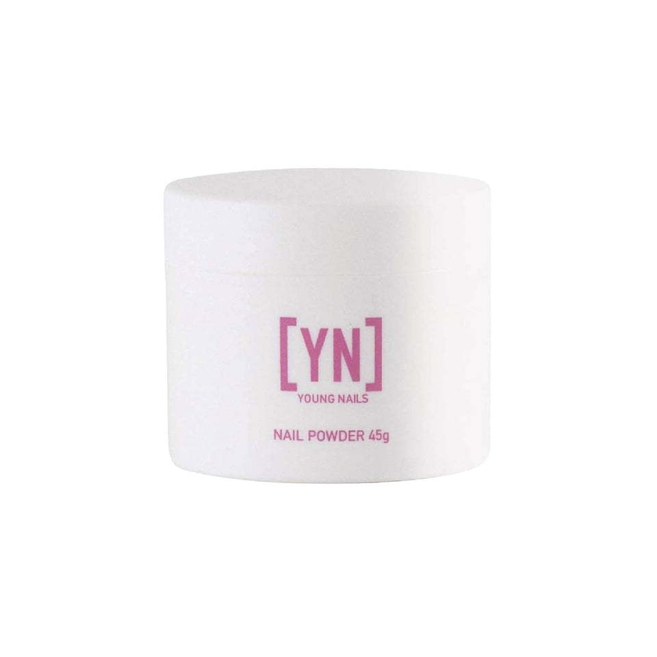 Young Nails Flamingo jar front view showing shade and label for easy identification
