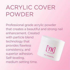 Young Nails Flamingo powder close-up texture demonstrating smooth, self-leveling particles for even application