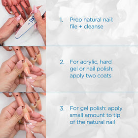 Young Nails labelled bottle back displaying ingredients and usage directions