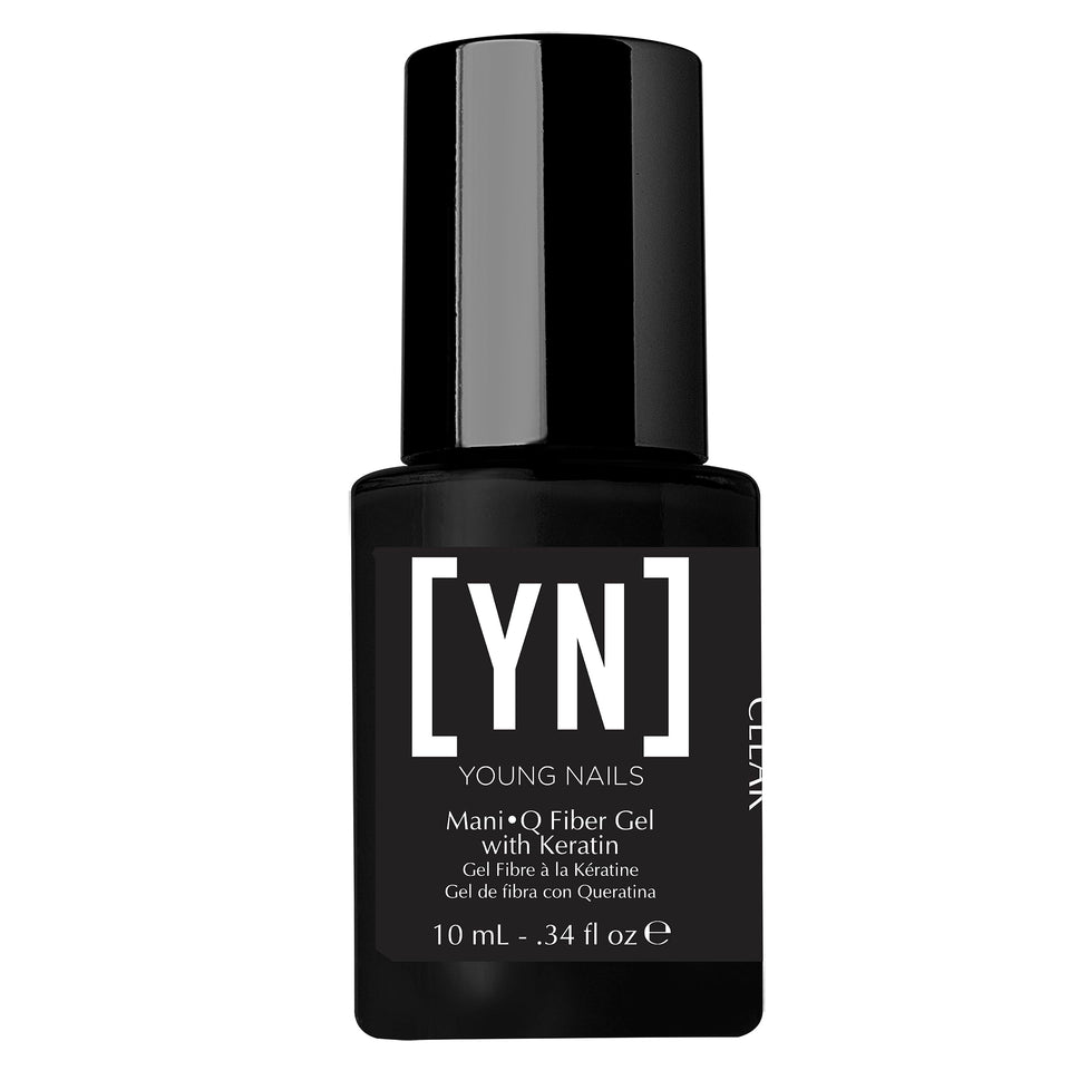 Young Nails jar front view showing product label and compact size for easy travel