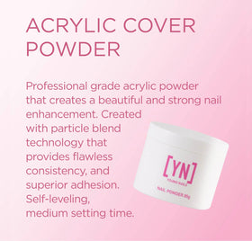 Young Nails powder open jar close-up showing fine texture for even, self-leveling application