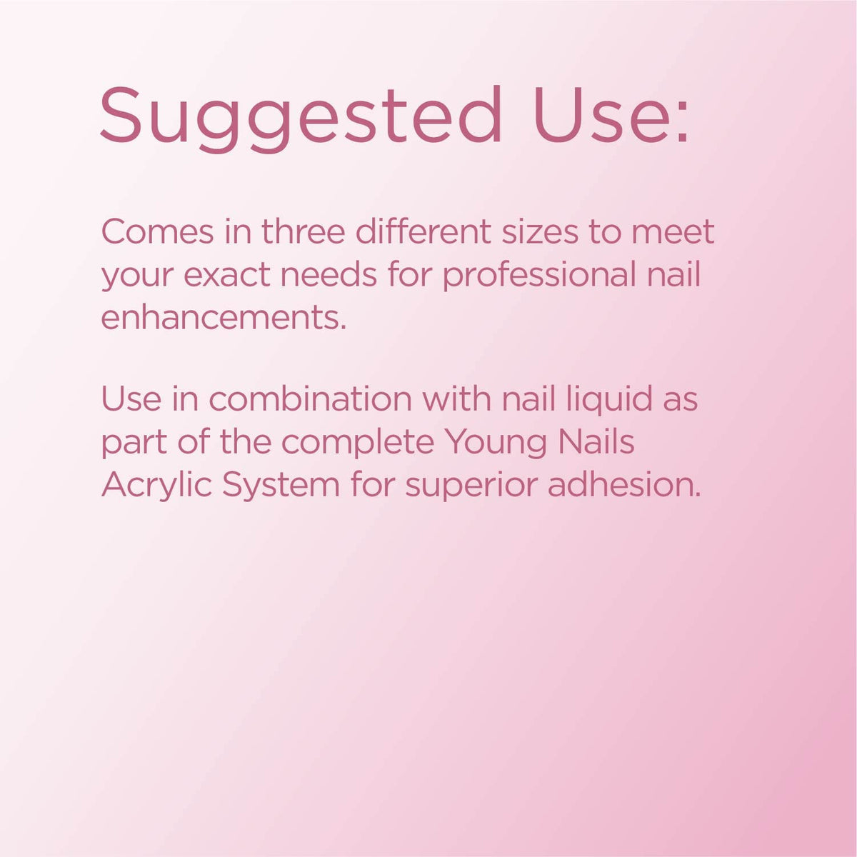 Young Nails 85g jar next to ruler for clear size and scale, convenient salon refill